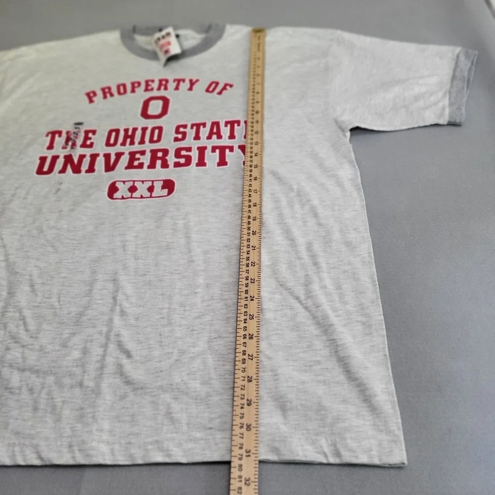 VTG Ohio State University Buckeyes Heather Ringer‎ Tee T-Shirt Size XL NOS NWT
